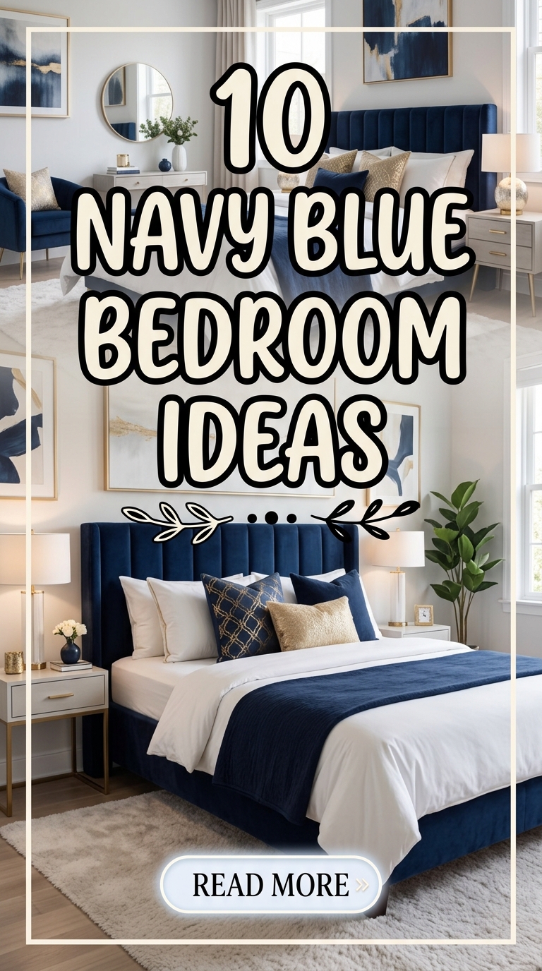 10 Navy Blue Bedroom Ideas