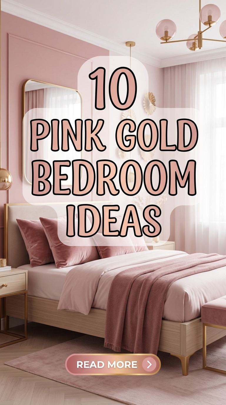 10 Pink Gold Bedroom Ideas