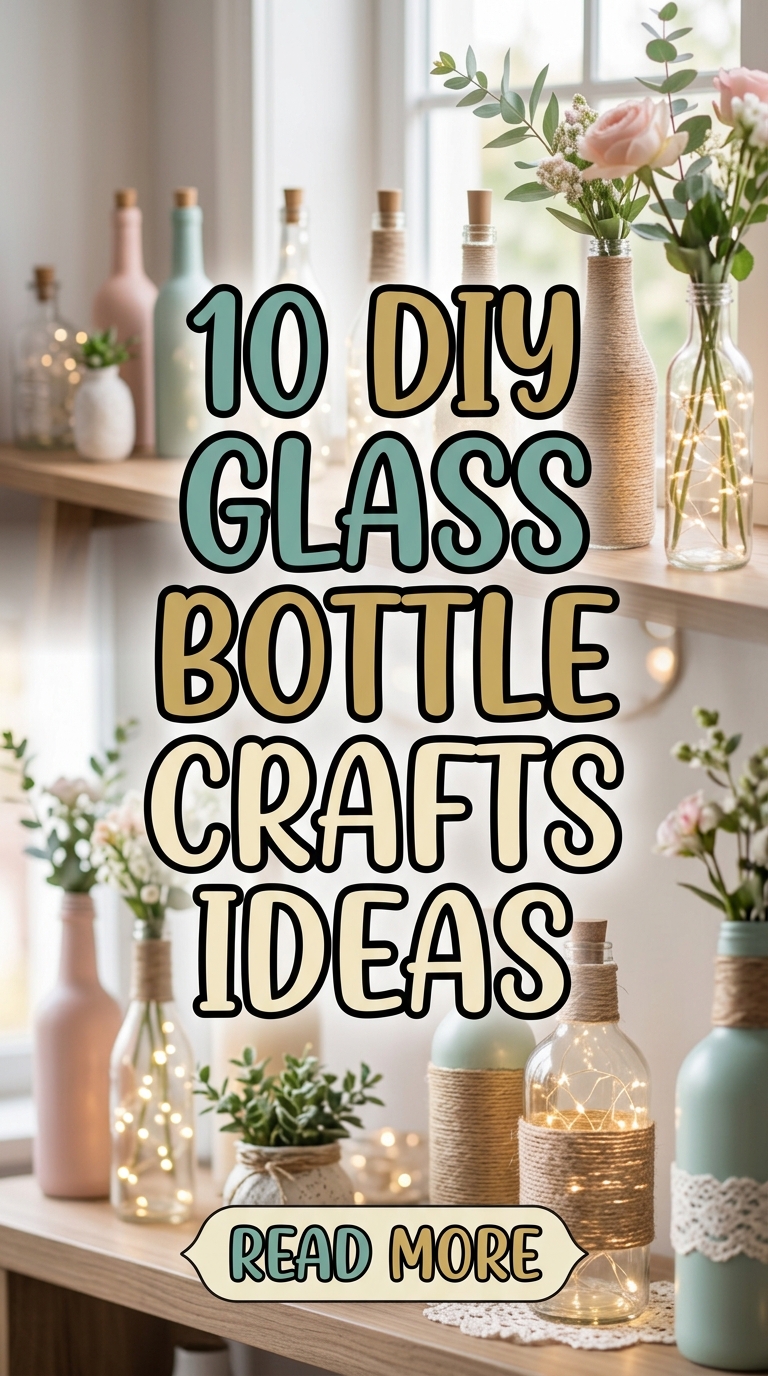 10 DIY Glass Bottle Crafts Ideas