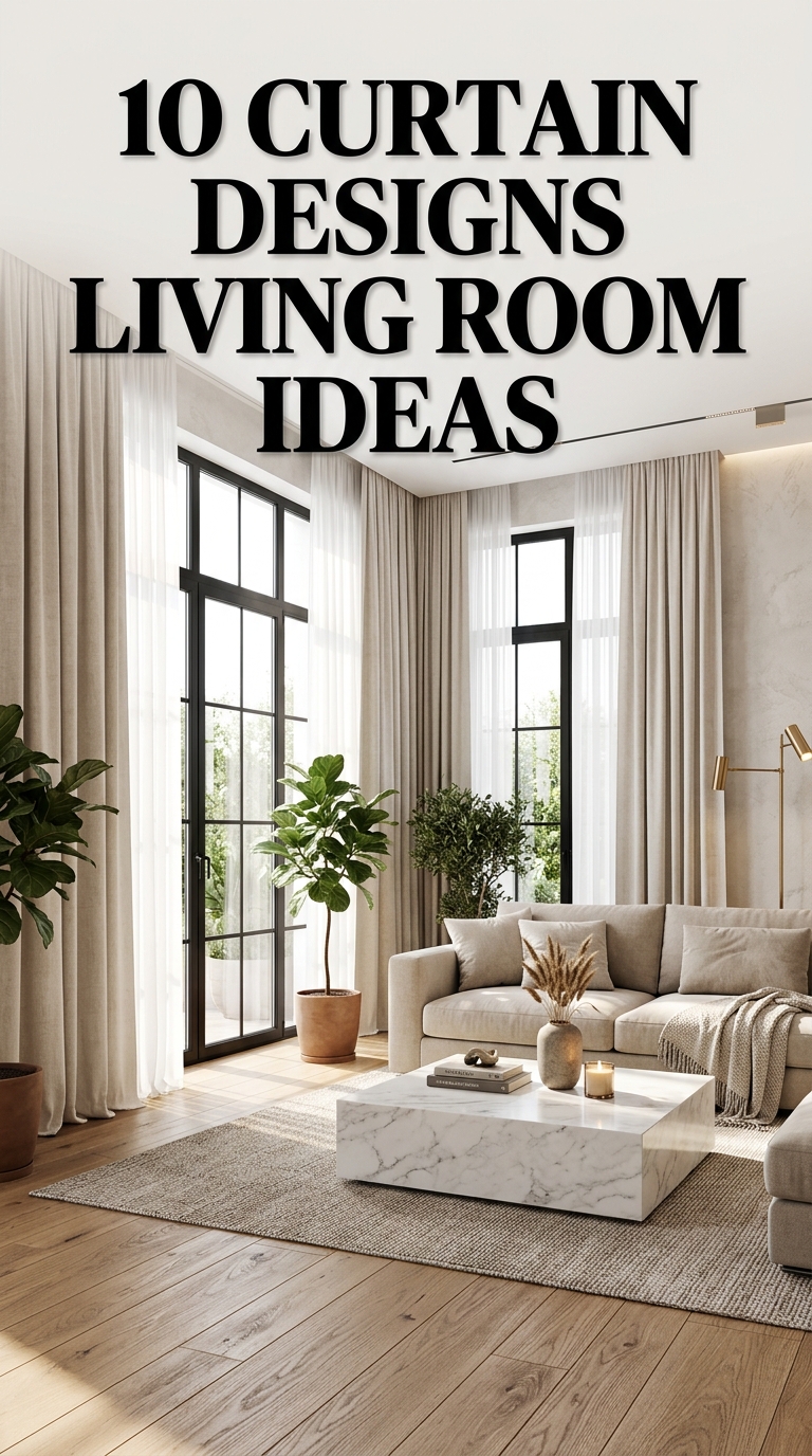 10 Curtain Designs Living Room Ideas