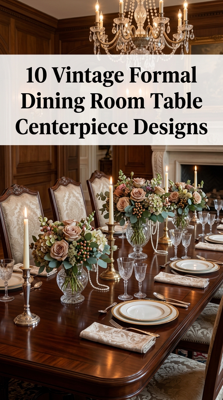 10 Vintage Formal Dining Room Table Centerpiece Ideas